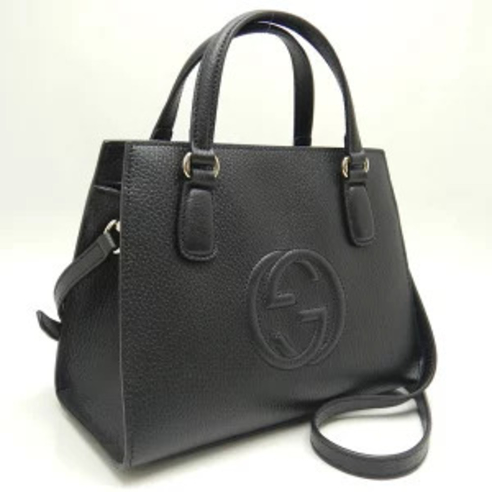 Gucci Handbag Leather Soho Black